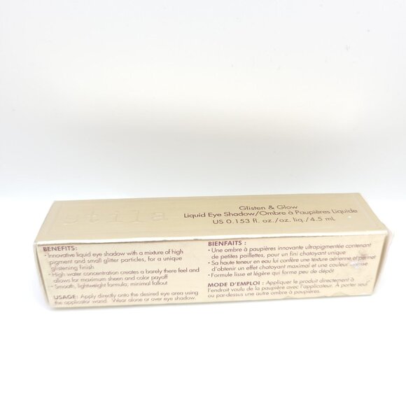 Stila Glisten & Glow Liquid Eyeshadow Brook 0.153 fl oz 4.5 ml New in Box - Picture 11 of 13